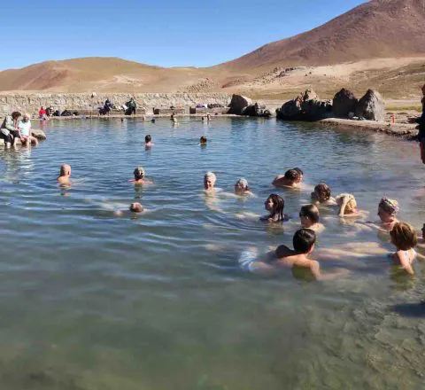 Bains thermaux, Désert d’Atacama, Chili, Oasis
