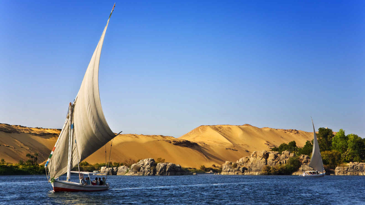 Navigation bateau felouque Egypte Oasis