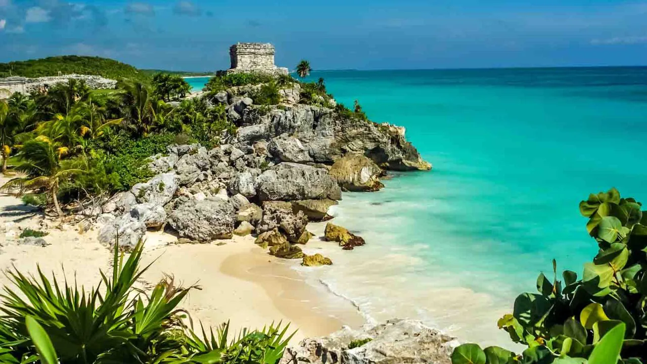 Site archéologique maya de Tulum, Yucatan, Mexique, Oasis