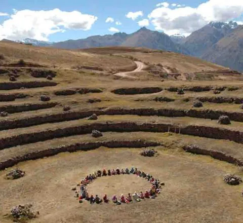 Moray, cercle de méditation, voyage en conscience, Pérou, Oasis