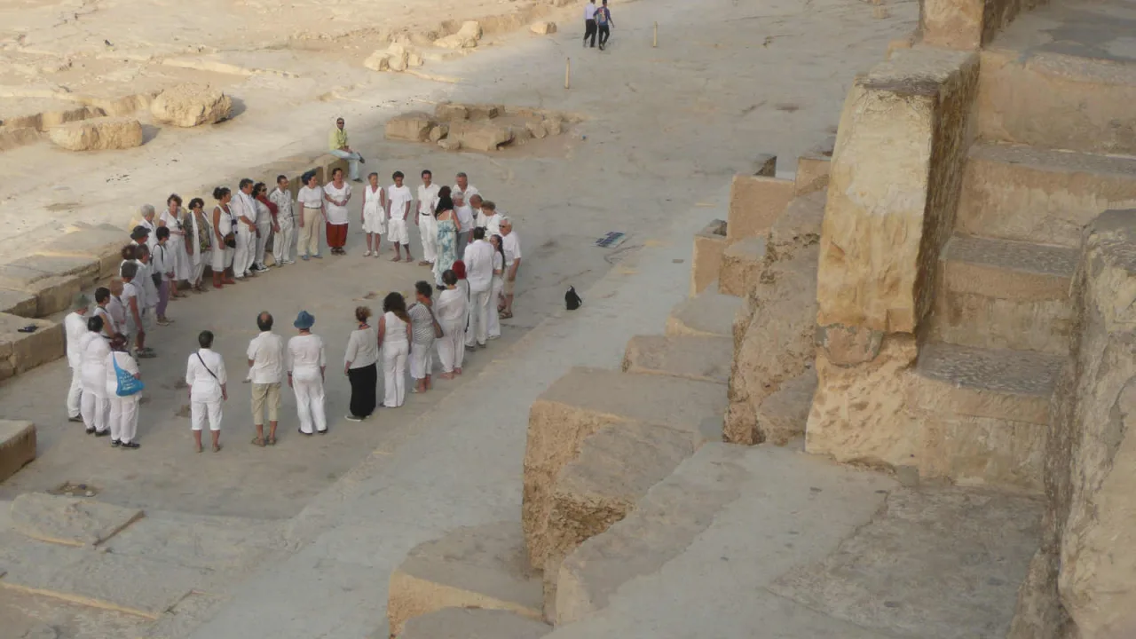 Méditation cercle Egypte Oasis