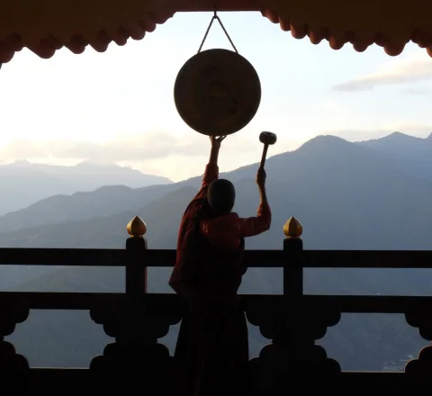 Moine bouddhiste Bhoutan Oasis