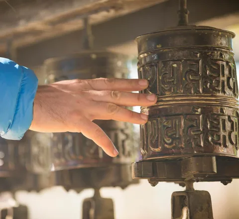 Moulin à prière, Inde Ladakh, Oasis