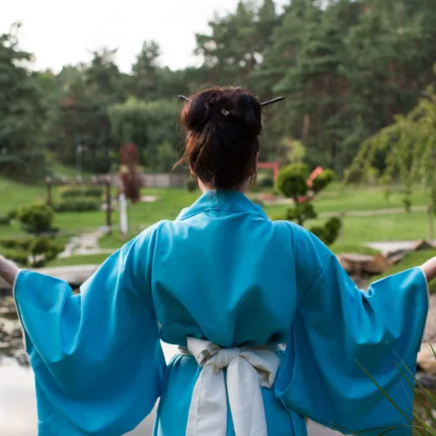 Méditation dans un jardin zen au Japon, Oasis
