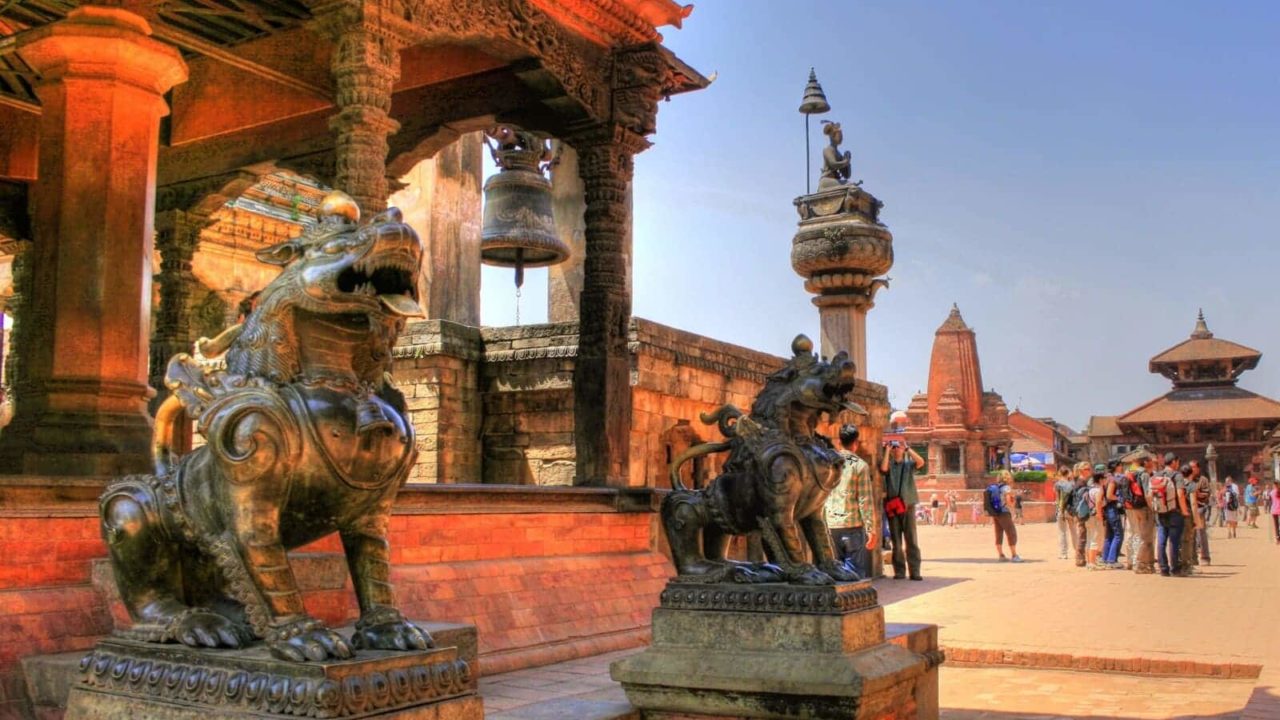 Népal Bhaktapur statue