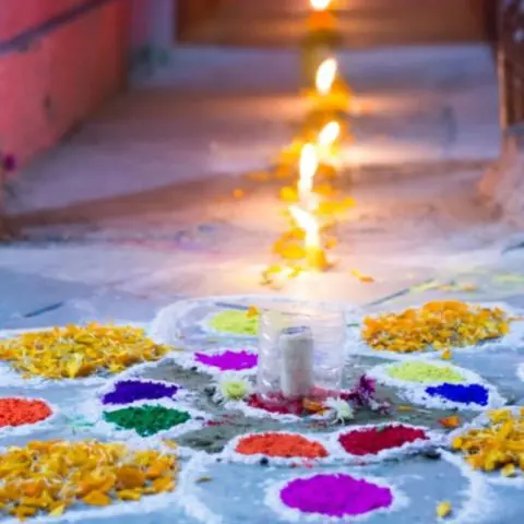 Népal Tihar bougies