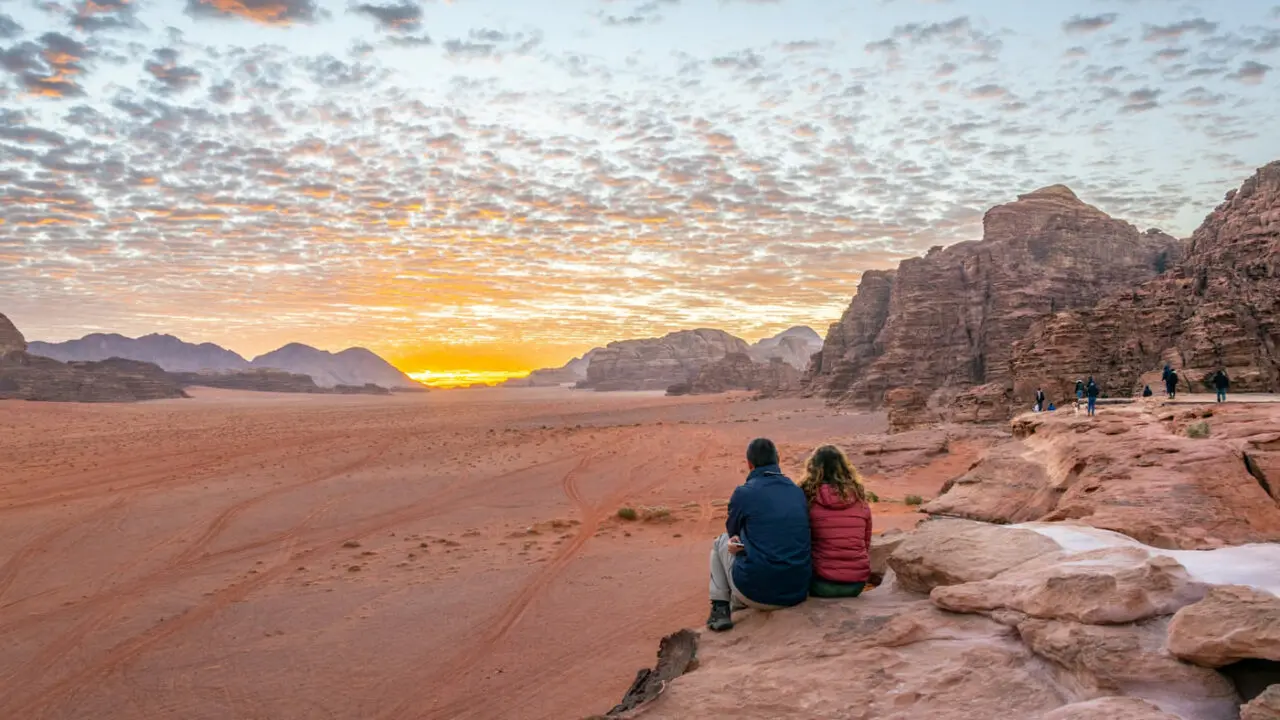 Jordanie Wadi Rum sunset view Oasis