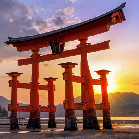 Tori coucher du soleil Japon 2