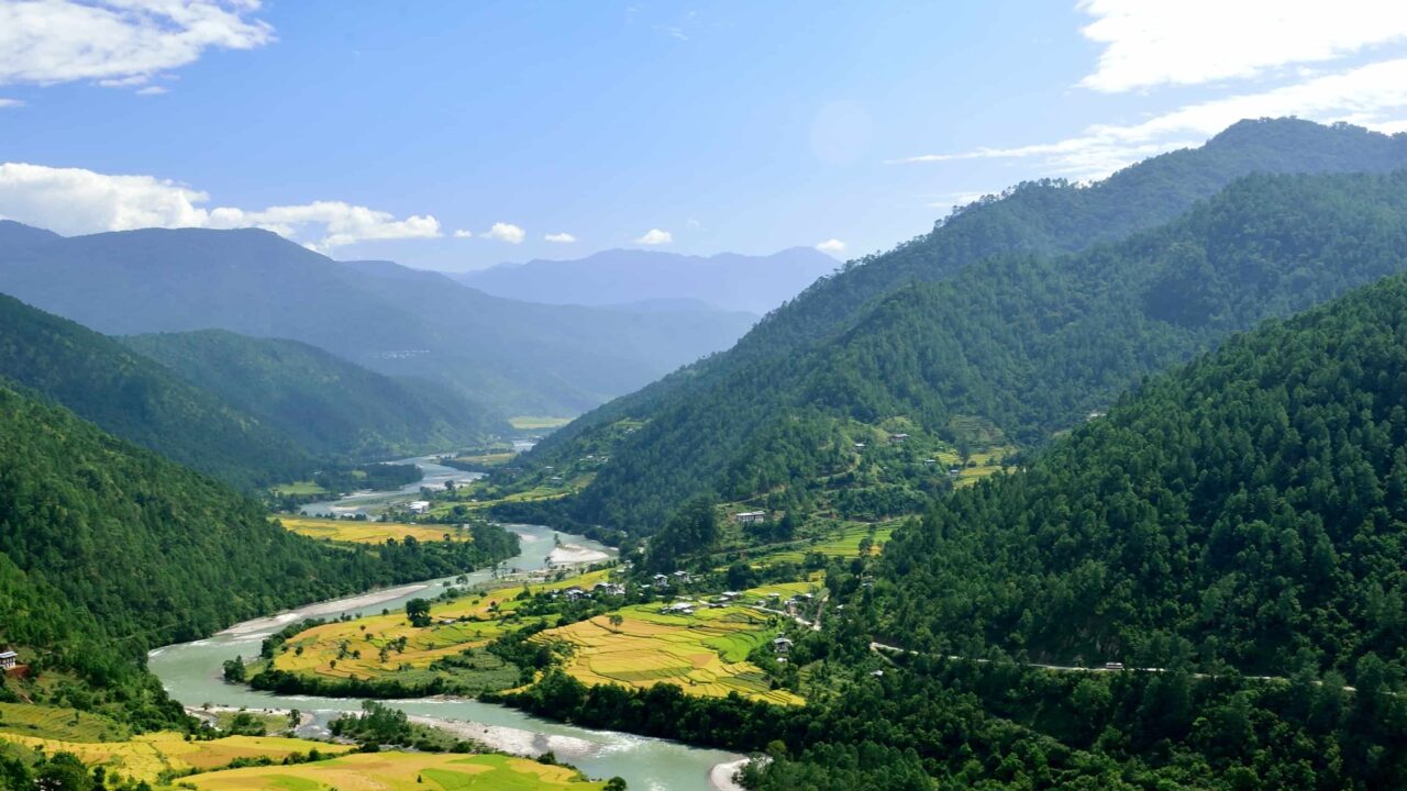 Vallée Punakha Bhoutan Oasis