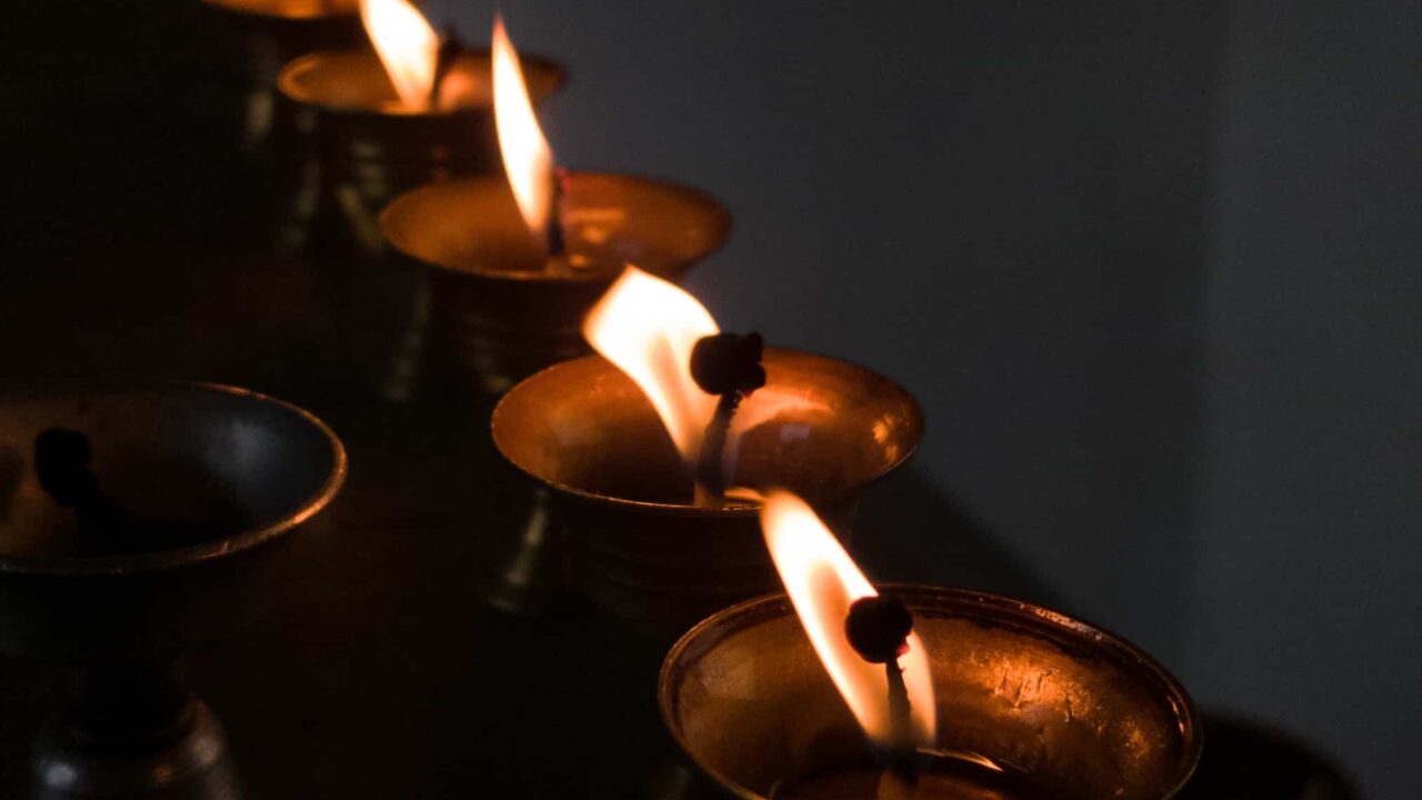 Bhoutan butter lamp