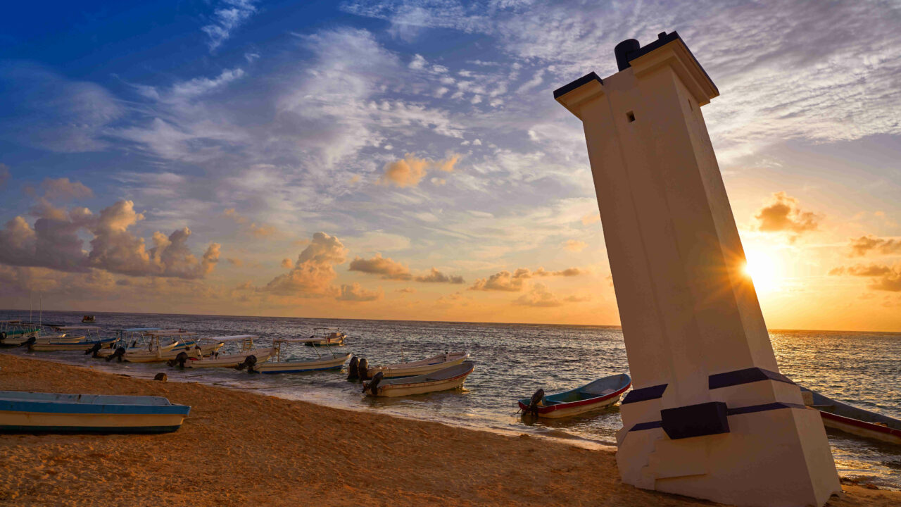 Puerto Morelos coucher du soleil Mexique Oasis