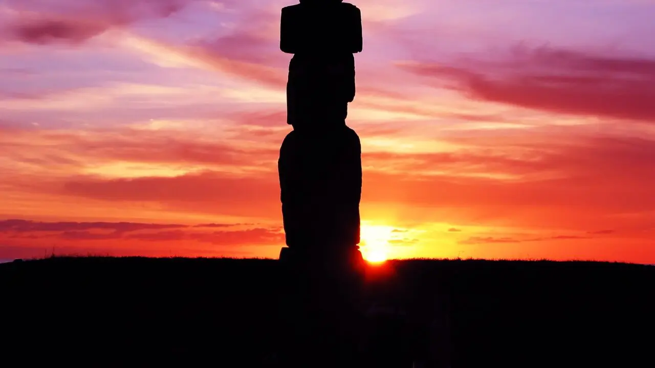 Ahu Tahai coucher de soleil